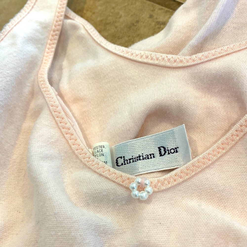 VINTAGE Christian Dior Bodysuit Polyester Stretchy Women’s Size Small